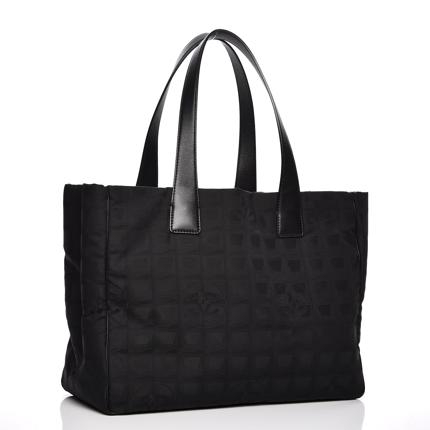 Chanel Nylon Large Travel Tote Black 3 of 7