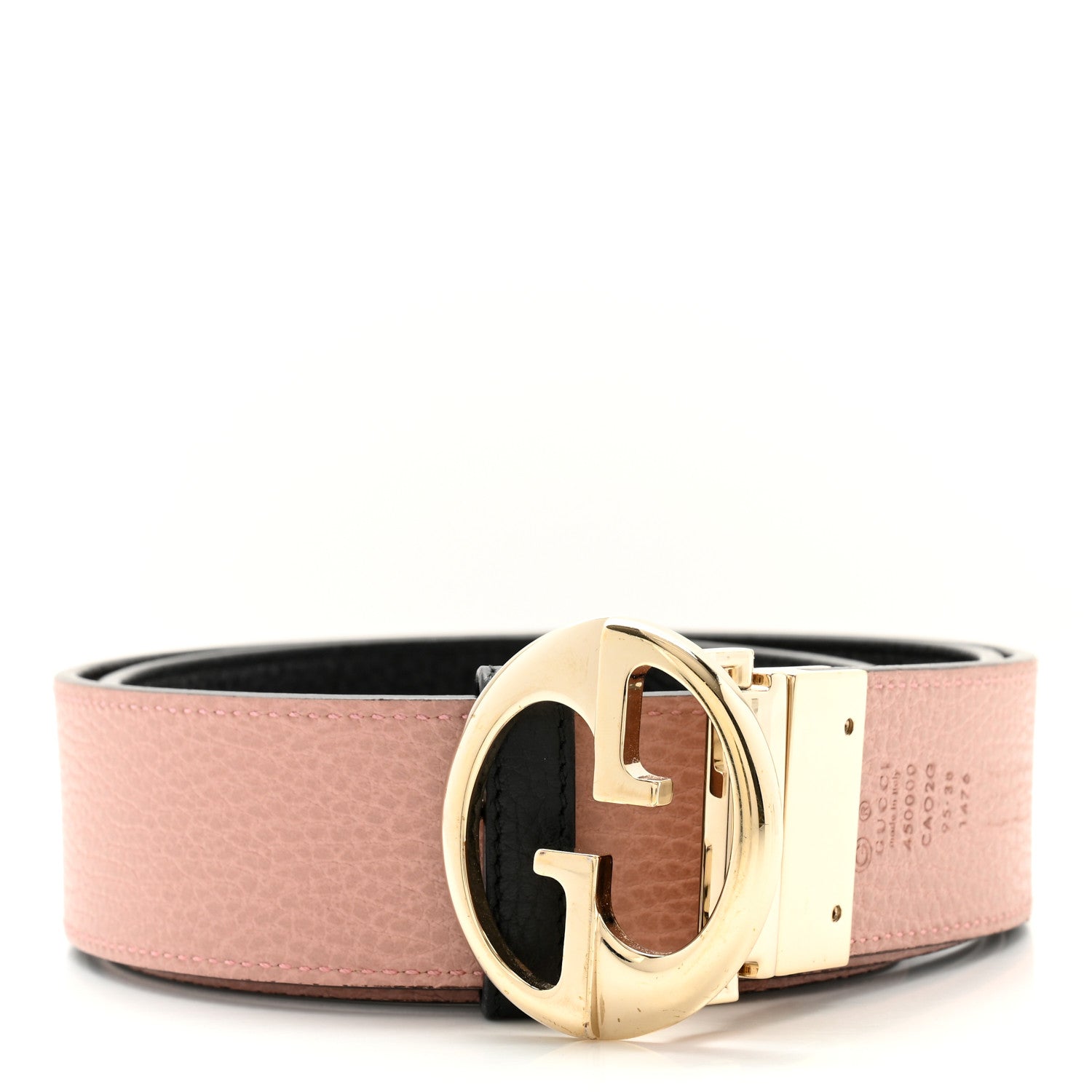 Gucci Calfskin 1973 Reversible Belt 95 38 Black Pink 2 of 6