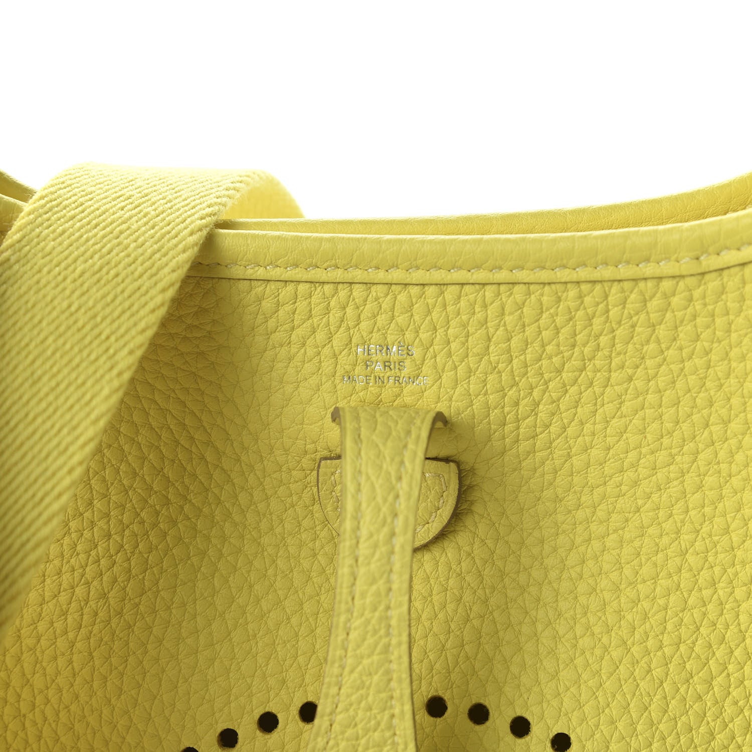 Hermes Taurillon Clemence Evelyne TPM Lime 8 of 10