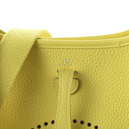 Hermes Taurillon Clemence Evelyne TPM Lime 8 of 10