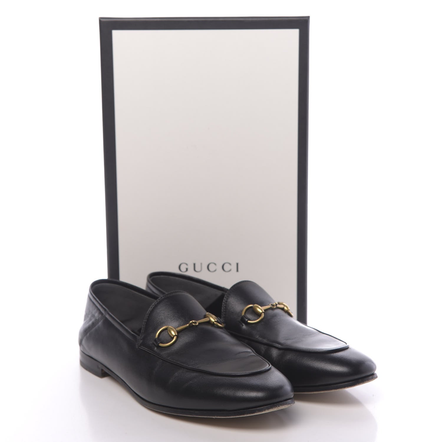 Gucci Lambskin Womens Brixton Horsebit Loafers 39 Black 11 of 11