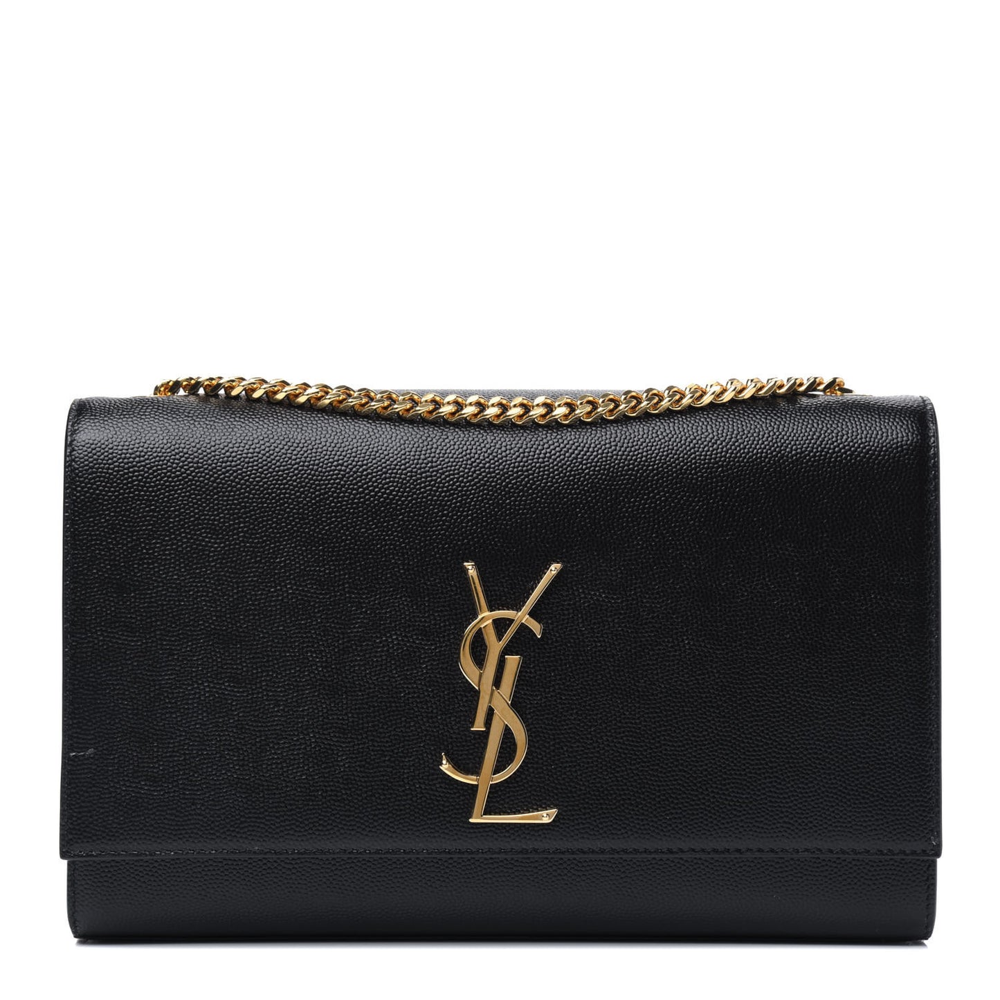 Grain De Poudre Medium Classic Monogram Kate Satchel Black