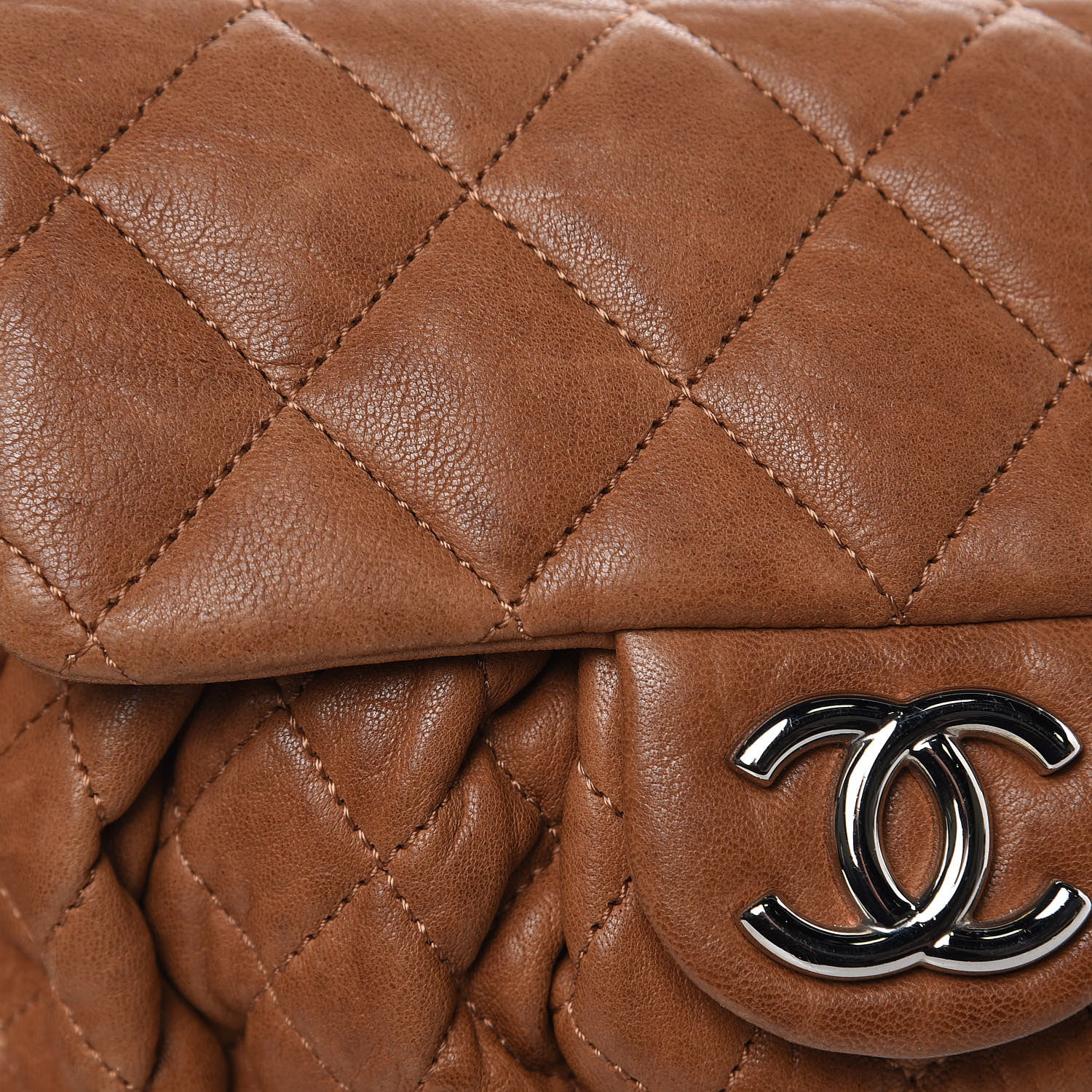 Chanel Washed Lambskin Mini Chain Around Messenger Brown 8 of 12