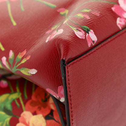 Gucci Shangai Calfskin Blooms Print Medium Bamboo Daily Top Handle Bag Romantic Cerise Multicolor 13 of 13
