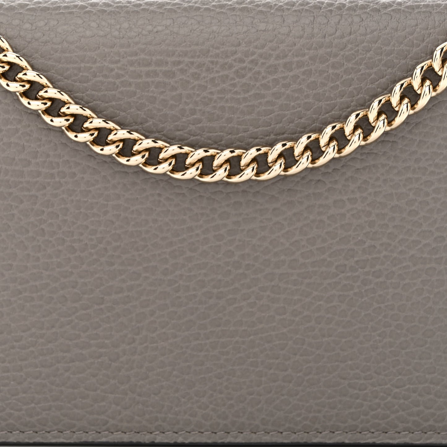 Dollar Calfskin Medium Betty Chain Wallet Loess