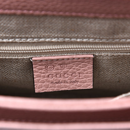 Gucci Dollar Calfskin Interlocking G Top Handle Shoulder Bag Soft Pink 5 of 9