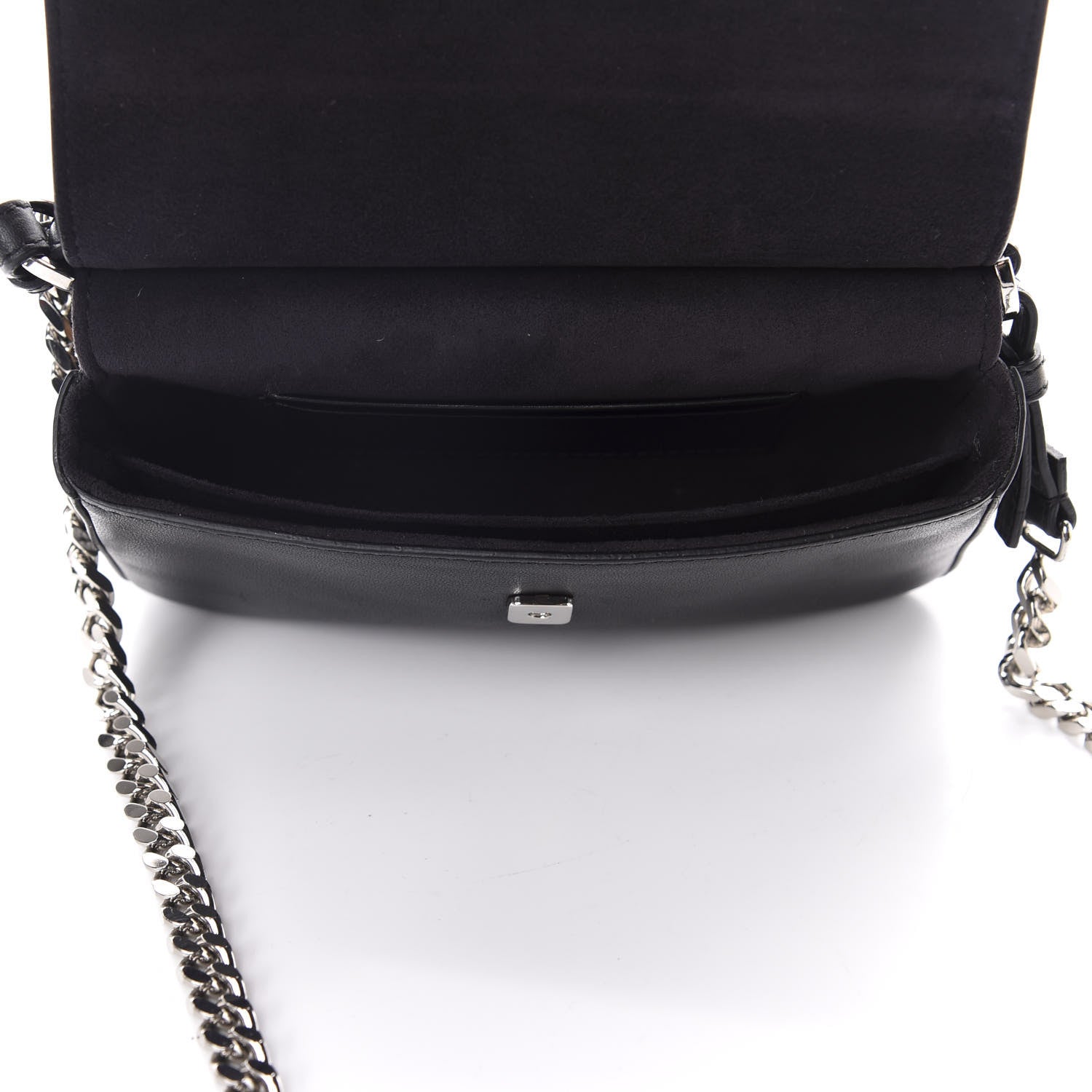 Fendi Vitello Dolce F is Fendi FF Embossed Micro Double Baguette Tobacco Black 6 of 11