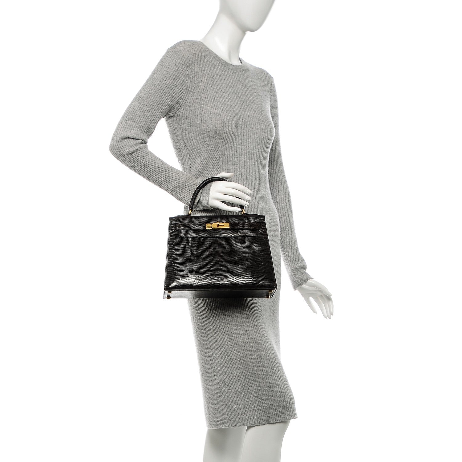 Hermes Shiny Lizard Kelly 28 Havane 2 of 20