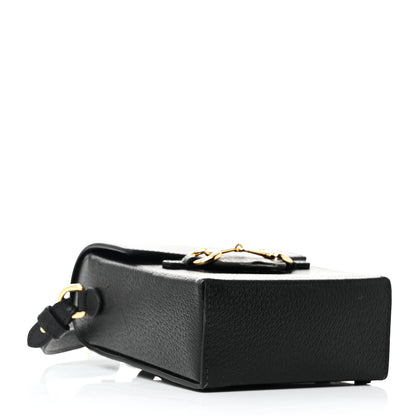 Gucci Dollar Calfskin Vertical Horsebit 1955 Crossbody Bag Black 4 of 11