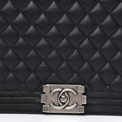 Chanel Calfskin Quilted Large Boy Flap Black 9 of 14