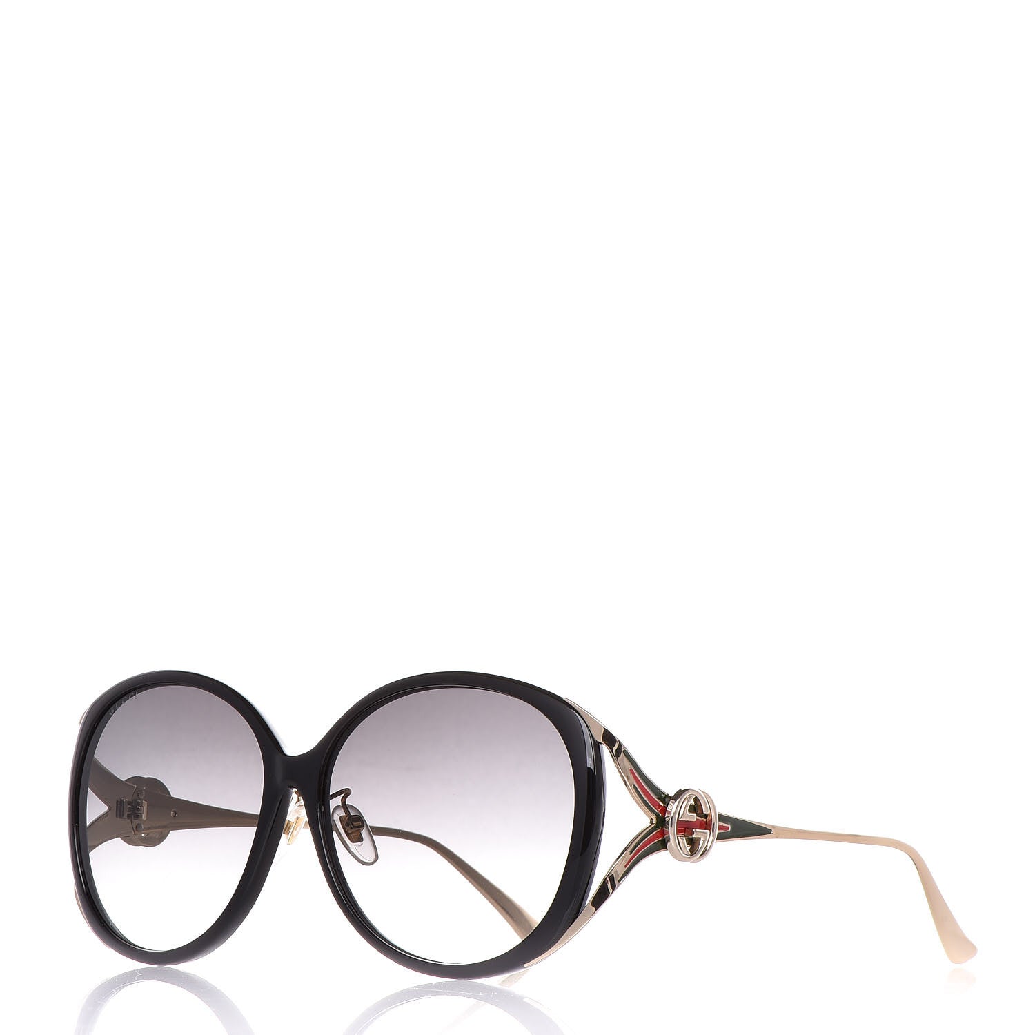 Gucci Round Frame Injected GG0226SK Sunglasses Black 1 of 6