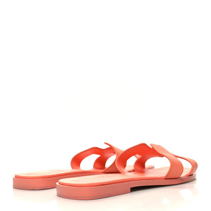 Hermes Epsom Oran Sandals 38 Orange Joey 4 of 8