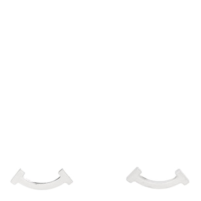 Tiffany Sterling Silver T Smile Stud Earrings 1 of 6