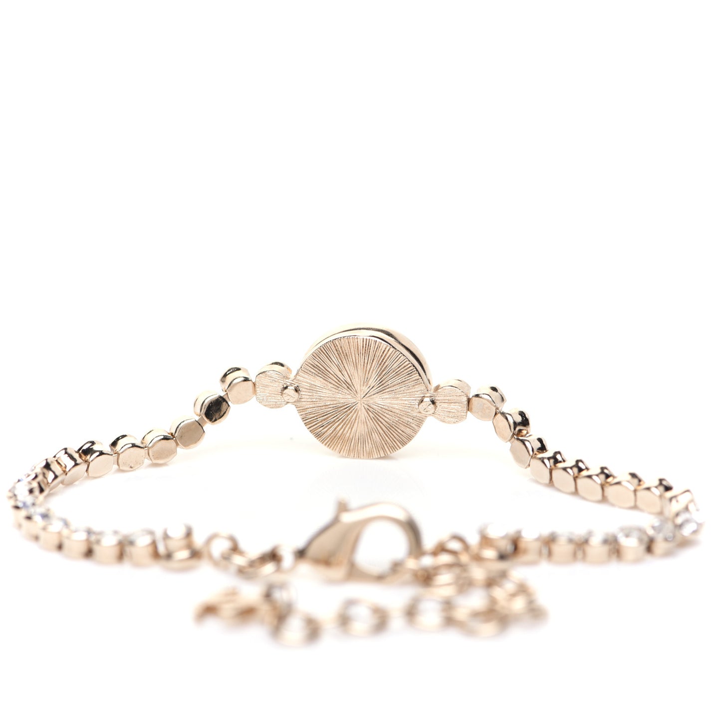 Crystal CC Chain Bracelet Gold