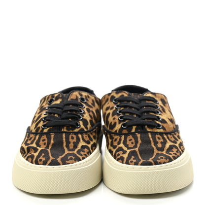 Saint Laurent Canvas Leopard Print Venice Low Top Sneakers 36 Black 2 of 8