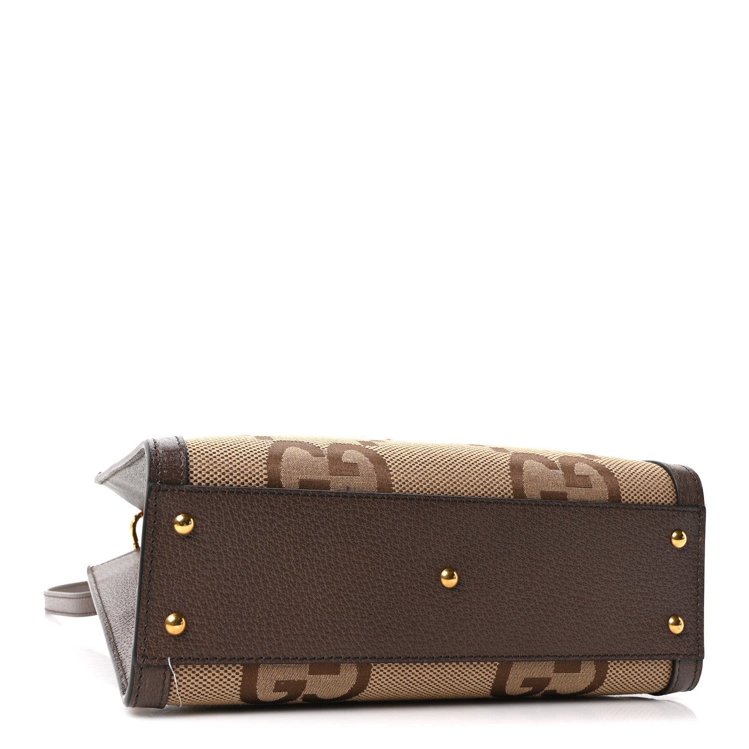 Gucci Monogram Jumbo GG Textured Dollar Calfskin Small Diana Tote Bag Camel Ebony New Acero Pomegranate Red Camel Ebony New Acero Pomegranate Red 4 of 11