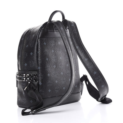 MCM Visetos Small Side Stud Stark Backpack Black 3 of 11
