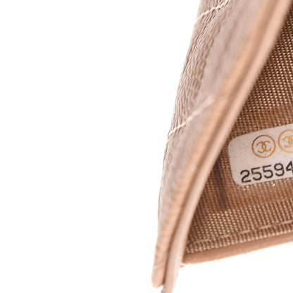 Chanel Caviar Quilted Compact Boy Flap Wallet Beige 8 of 8