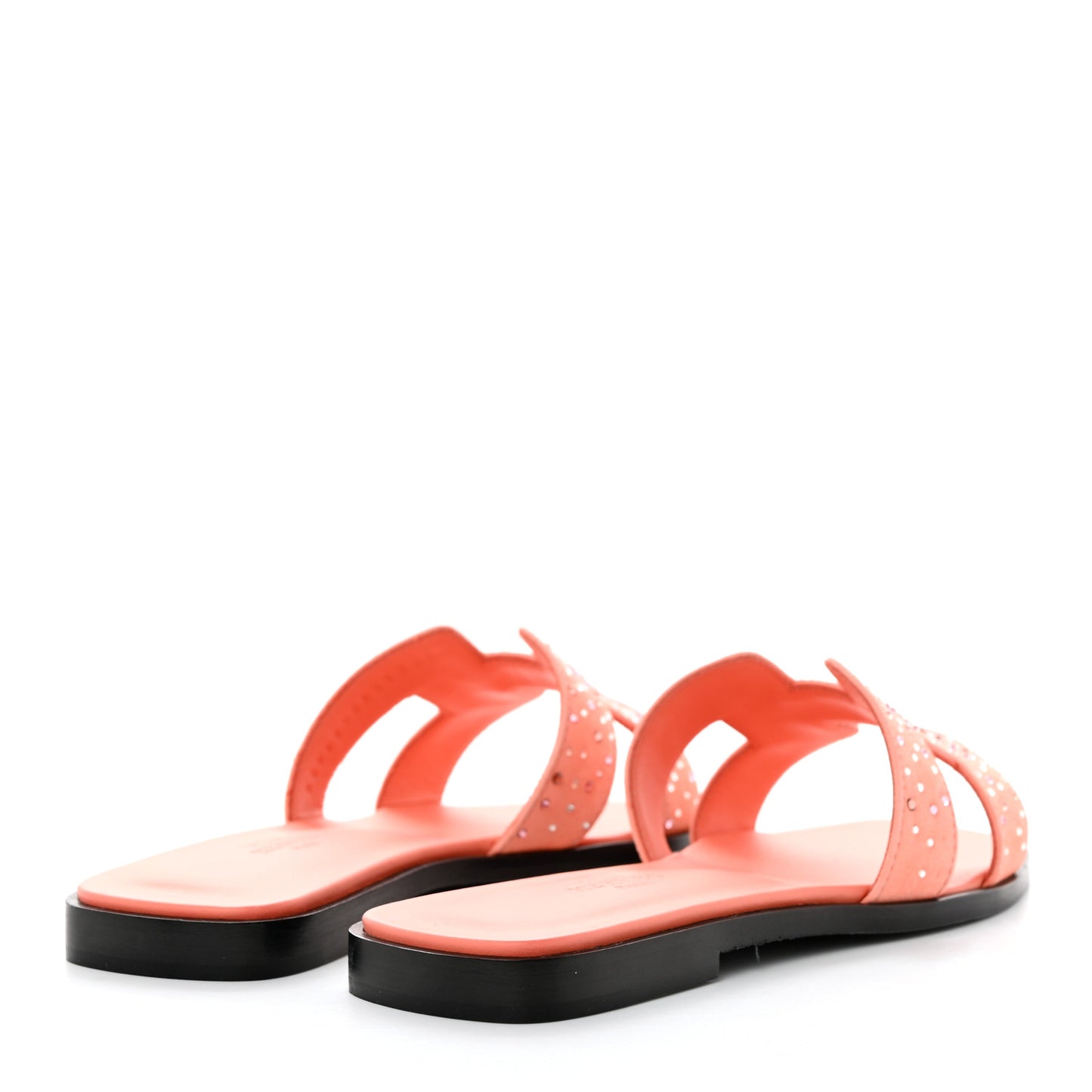 Suede Goatskin Crystal Oran Sandals 35 Orange Joey