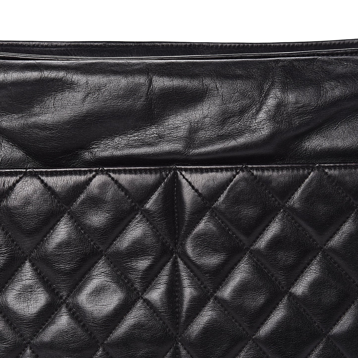 Lambskin Quilted Shoulder Bag Black