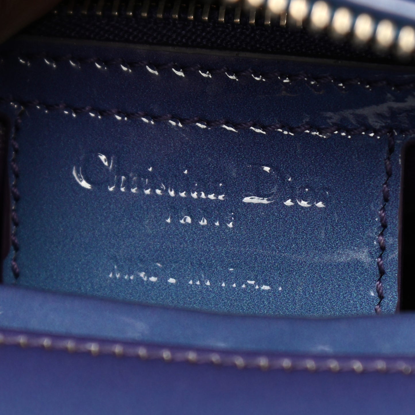 Patent Cannage Gradient Medium Lady Dior Purple Blue