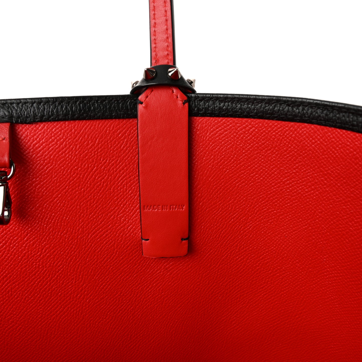 Calfskin Spikes East West Cabata Tote Black