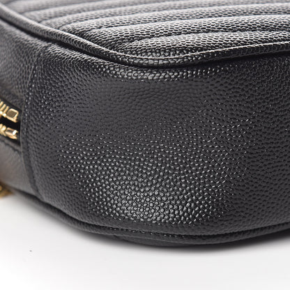 Saint Laurent Grain De Poudre Matelasse Monogram Mini Lou Camera Bag Black 8 of 10