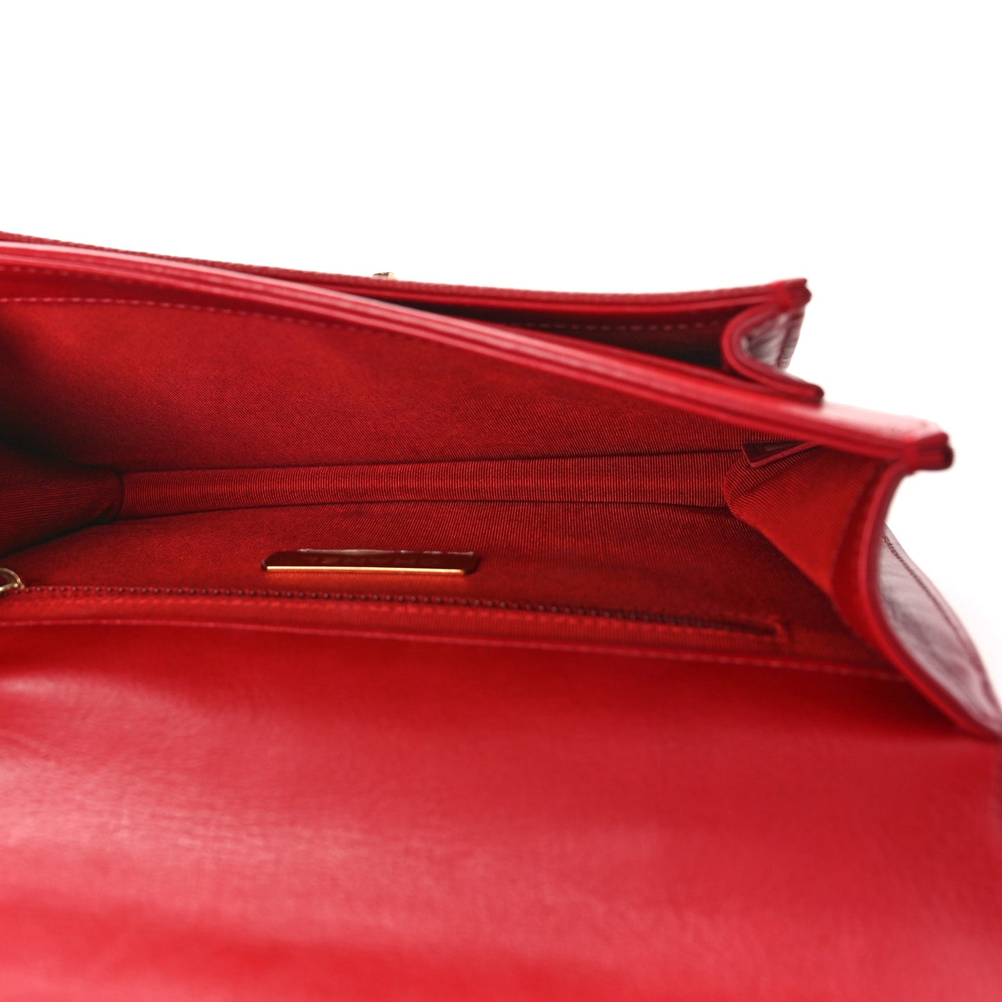 Calfskin Caviar Quilted Chain Handle Flap Red