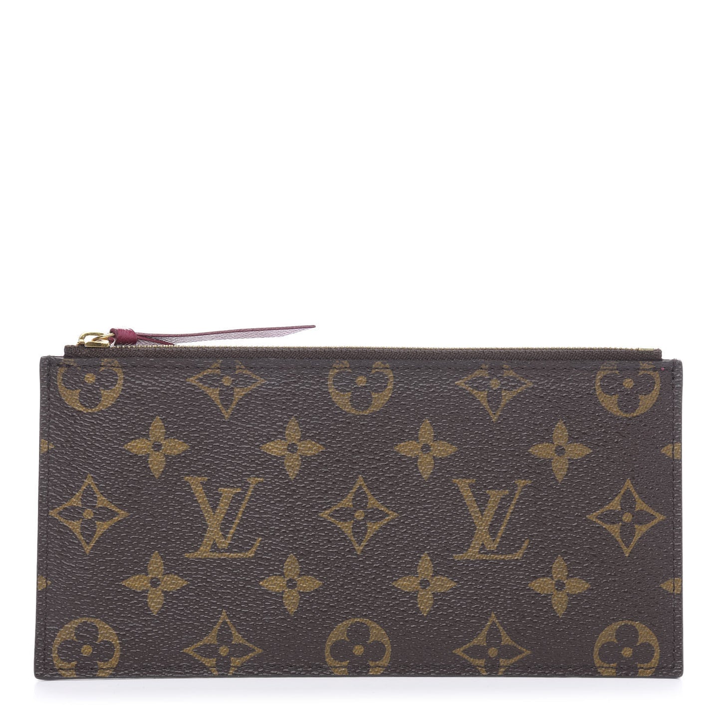 Monogram Felicie Chain Wallet Zippered Insert Fuchsia