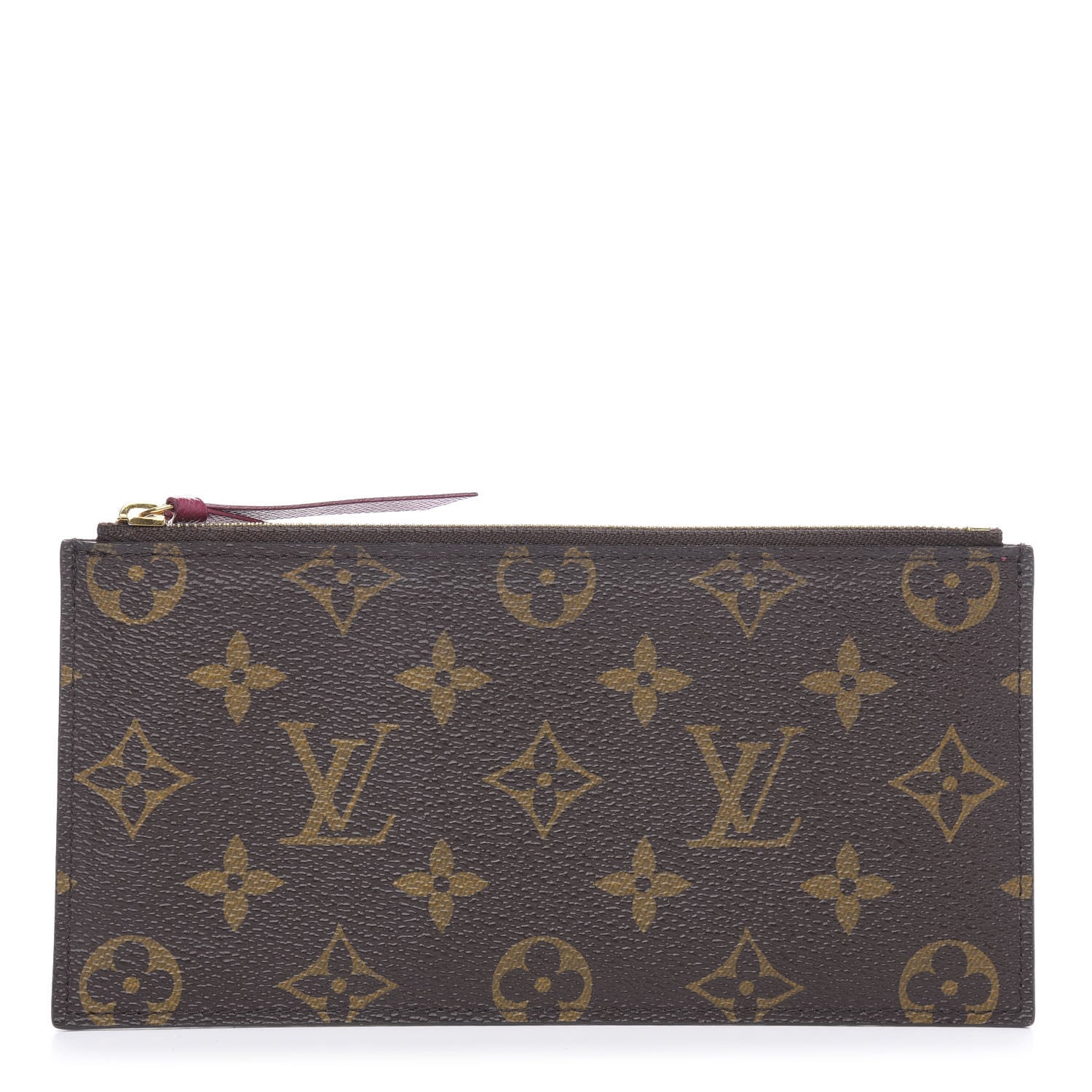 Louis Vuitton Monogram Felicie Chain Wallet Zippered Insert Fuchsia 1 of 7