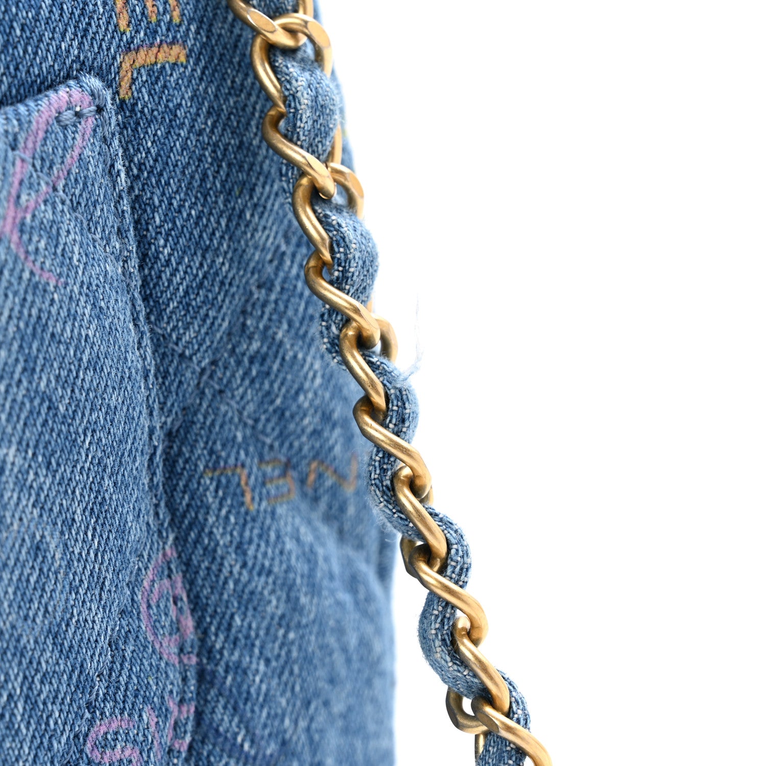 Chanel Denim Quilted Mini Denim Mood Rectangular Flap Blue Multicolor 9 of 9