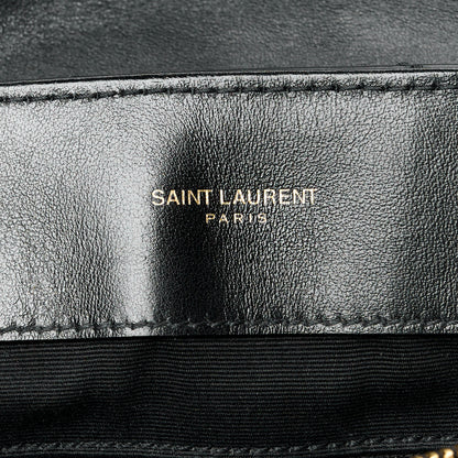 Saint Laurent Calfskin Y Quilted Monogram Medium Loulou Chain Satchel Black 6 of 13