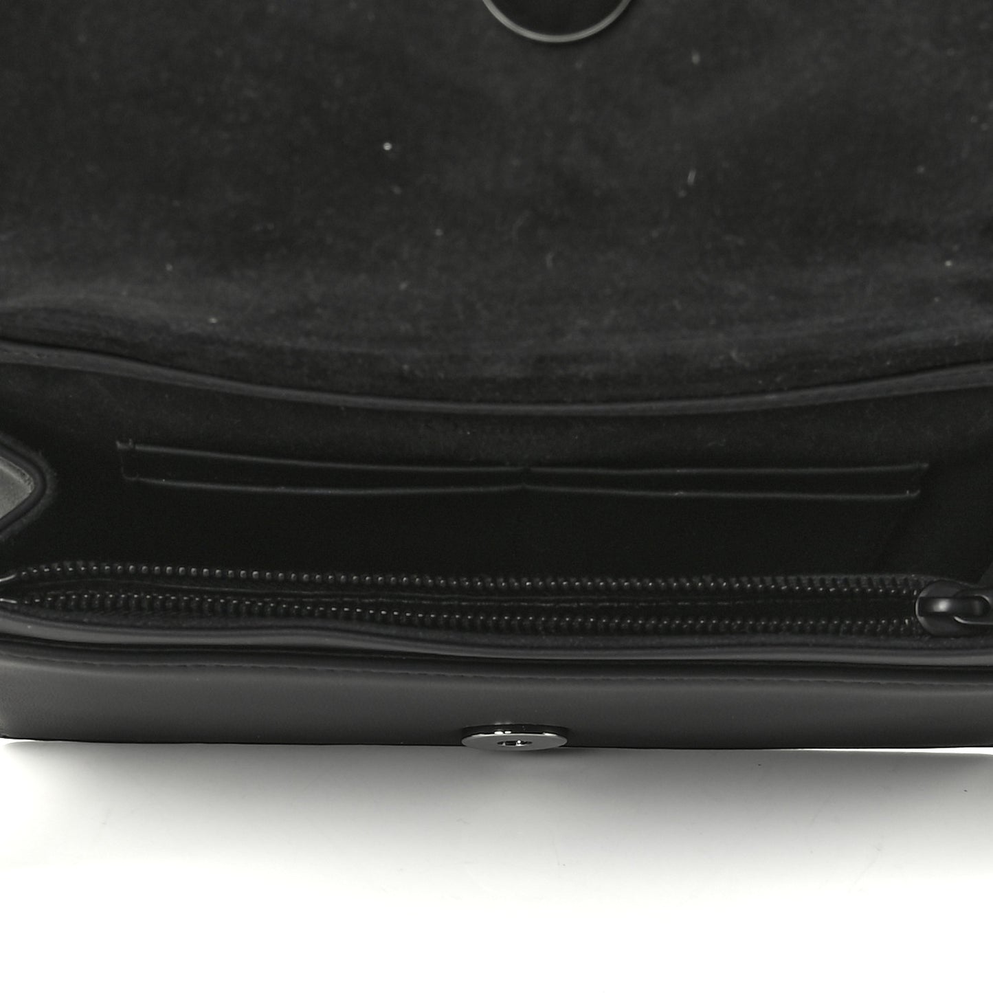 Ultra Matte Calfskin Diorama Wallet on Chain Pouch Black