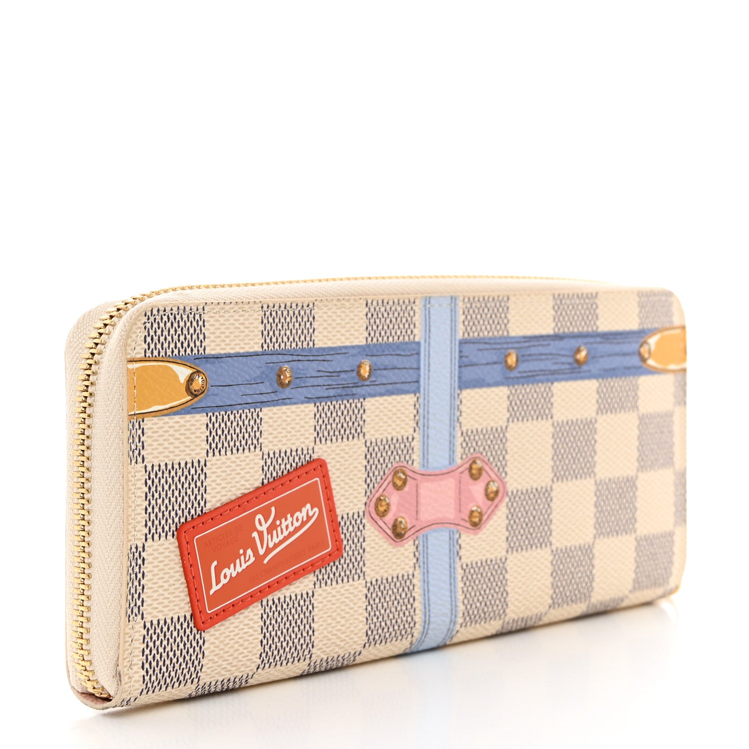 Louis Vuitton Damier Azur Summer Trunks Clemence Wallet 3 of 8