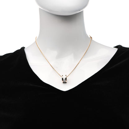 Bulgari 18K Rose Gold White Ceramic B.Zero1 Pendant Necklace 2 of 6