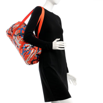 Hermes Silk Barenia Cavalcadour Duffle Orange Poppy Fauve 2 of 8