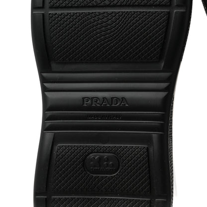 Prada Soft Mellow Rubber Triangle Logo Embossed Womens 25mm Mules 38 Black 6 of 8
