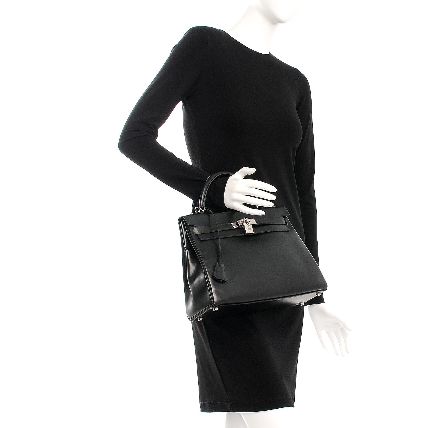 Hermes Box Kelly Retourne 32 Black 3 of 48