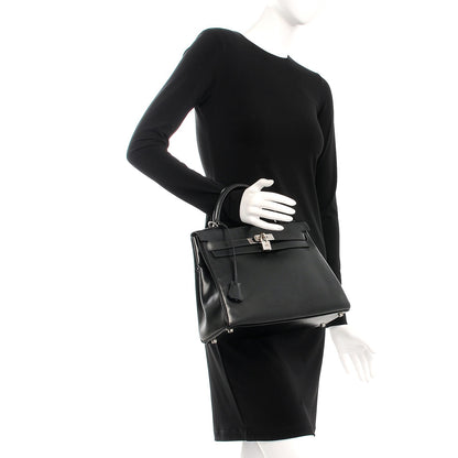 Hermes Box Kelly Retourne 32 Black 3 of 48
