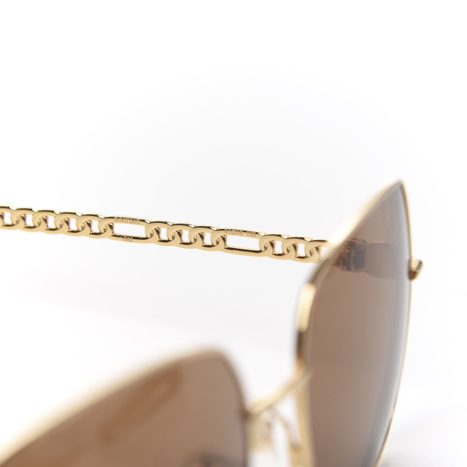 Gucci Square Frame GG0724S Sunglasses Beige 6 of 7