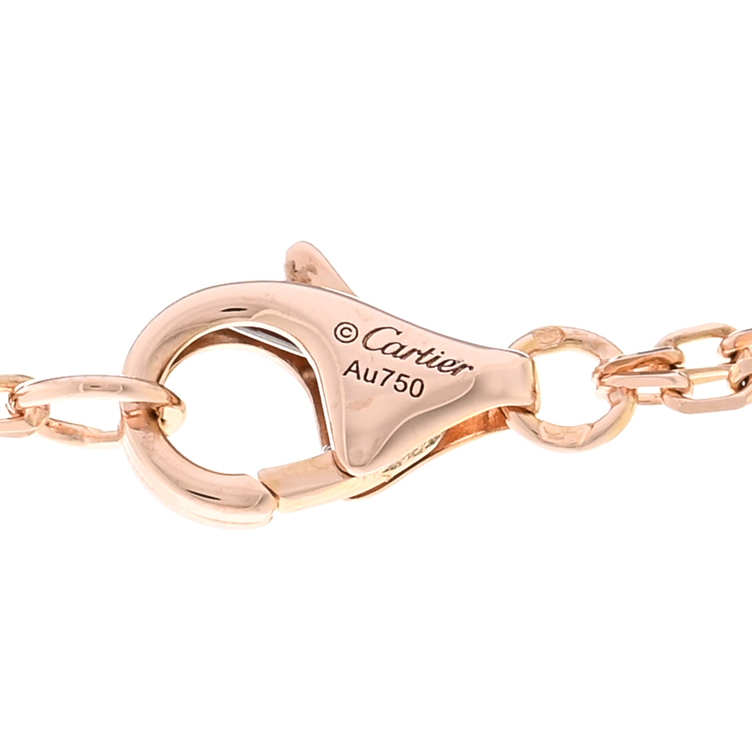 Cartier 18K Pink Gold 2 Diamond LOVE Necklace 4 of 5