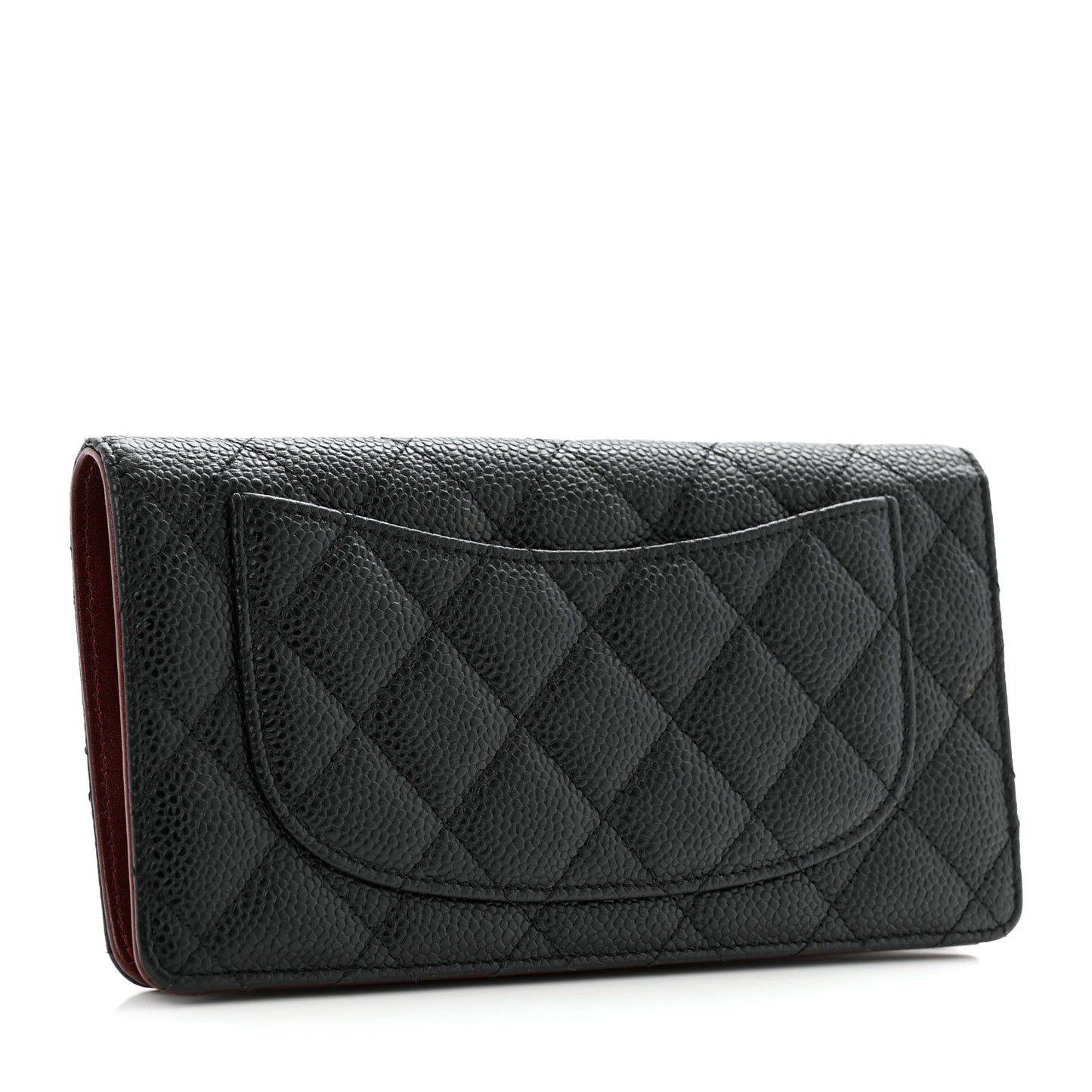 Caviar Quilted Yen Wallet Black