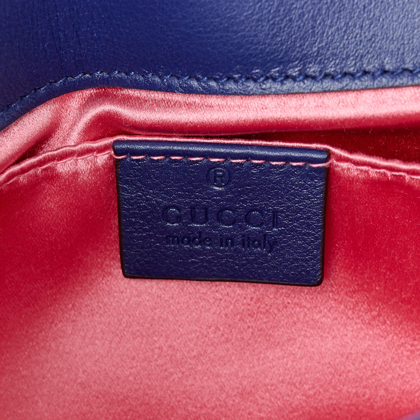 Velvet Matelasse Mini GG Marmont Shoulder Bag Cobalt Blue