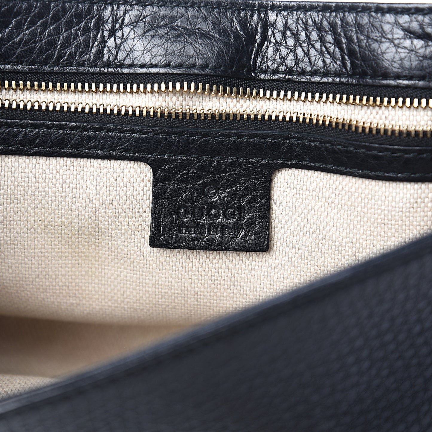 Pebbled Calfskin Medium Soho Flap Crossbody Black