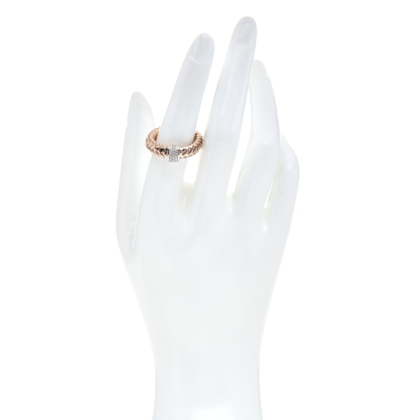 18K Rose White Gold Diamond Primavera Ring 53 6.5
