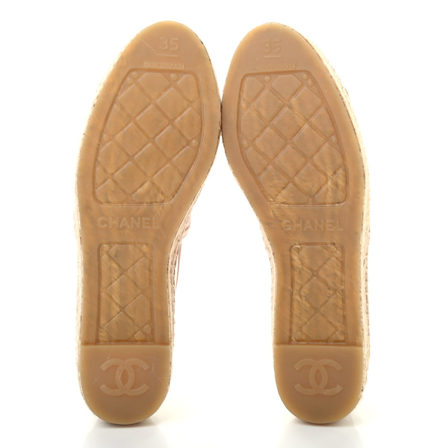 Chanel Mesh Grosgrain CC Espadrilles 35 Pink 5 of 9
