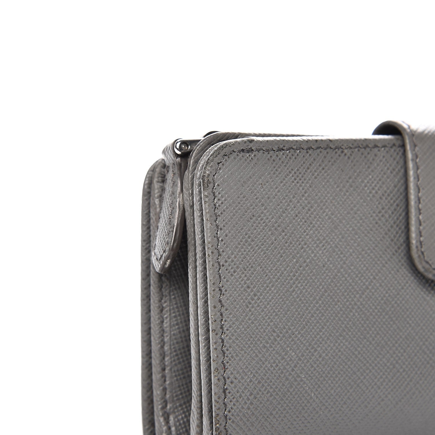 Prada Saffiano Metal Compact Wallet Marmo 9 of 11