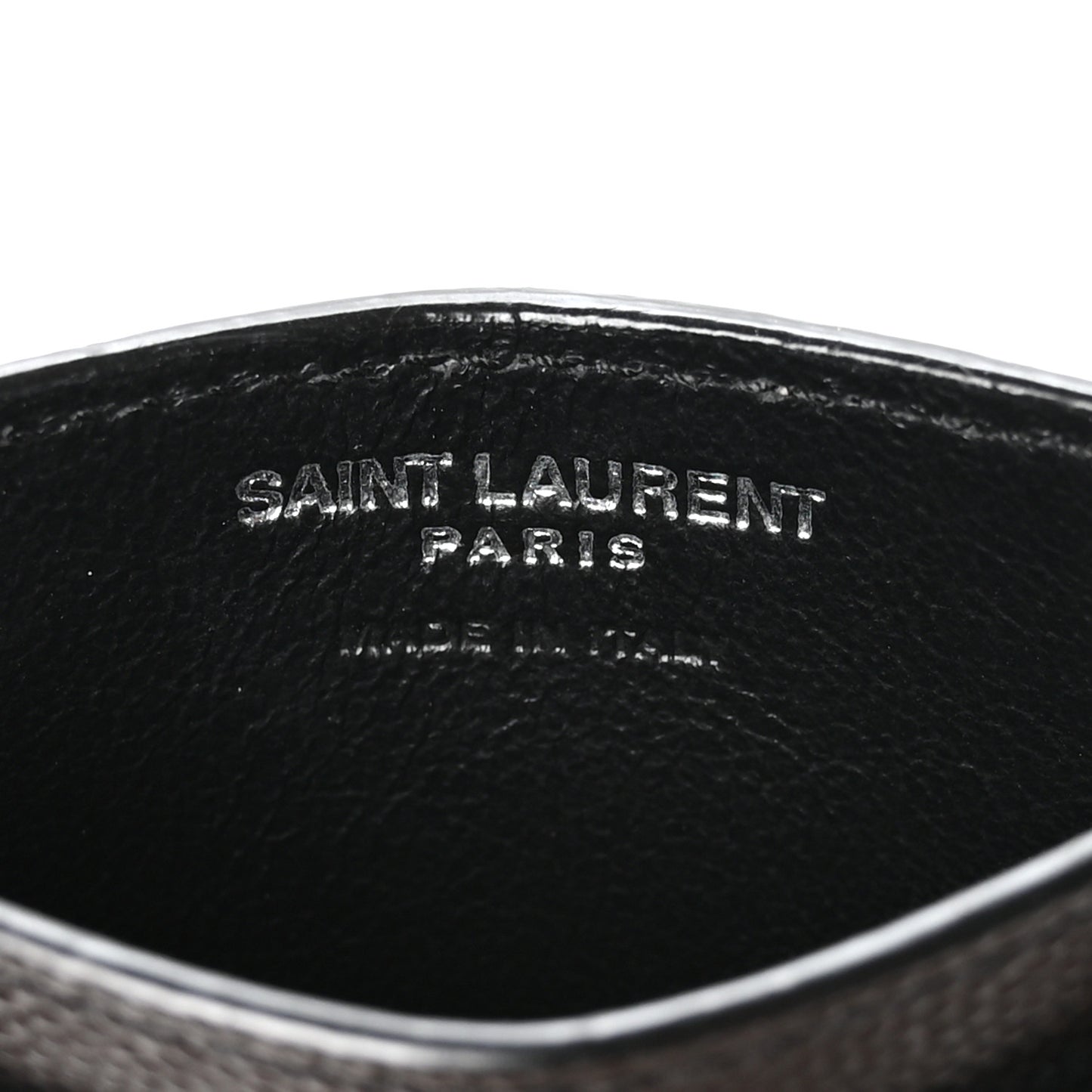 Grain De Poudre Matelasse Chevron Monogram Credit Card Case Black