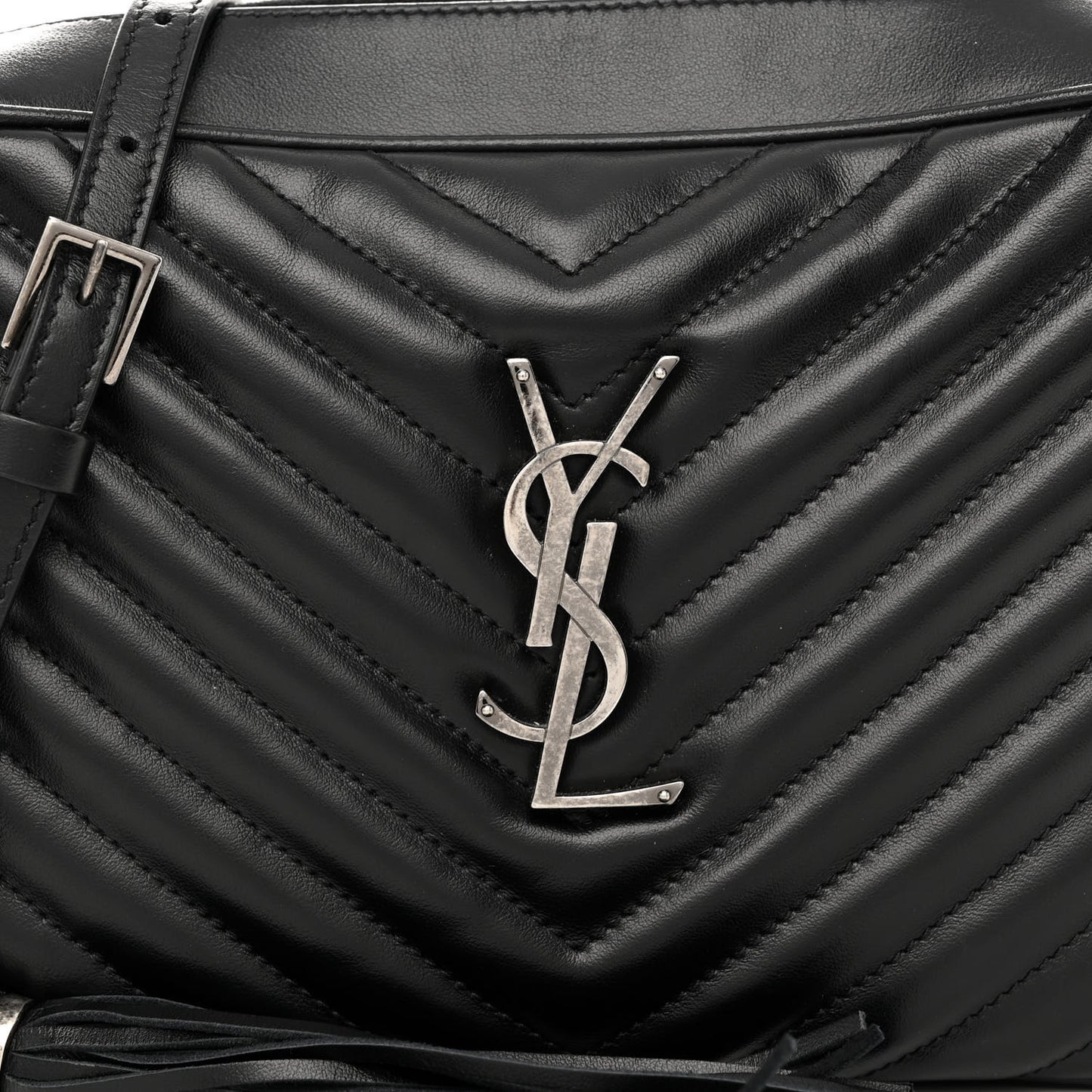 Calfskin Matelasse Monogram Lou Camera Bag Black