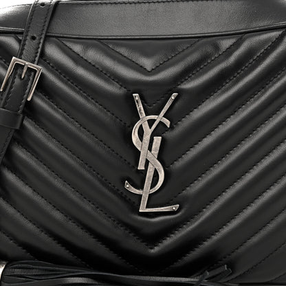 Saint Laurent Calfskin Matelasse Monogram Lou Camera Bag Black 7 of 9